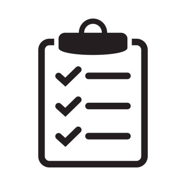 Pano simgesi. Web sitesi ve uygulama tasarımı için işaretleme listesi işareti.