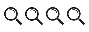 Büyüteç simgesi, vektör büyüteç ya da silindir işareti. Web arama simgesi.