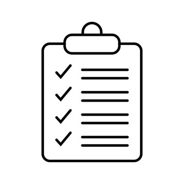 Pano simgesi. Web sitesi ve uygulama tasarımı için işaretleme listesi işareti.