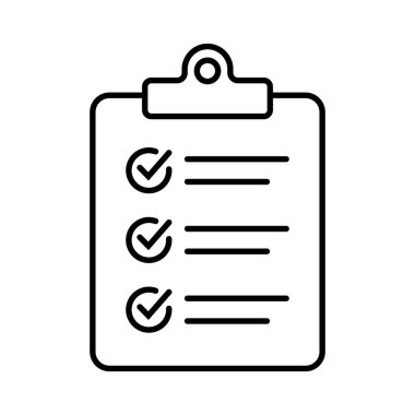 Pano satırı simgesi. Web sitesi ve uygulama tasarımı için kontrol listesi ana hatları simgesi. Genişletilmiş vuruş.