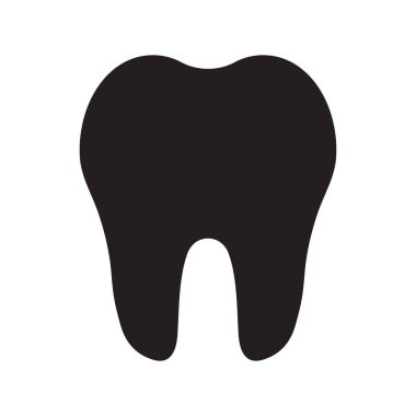 Düz stilde diş simgesi.