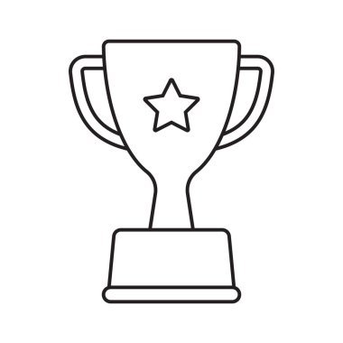 Kupa ikonu. Kupa, galibiyet kupası, zafer kupası ikonu. Web ve mobil için ödül sembolü işareti.