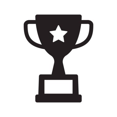 Kupa ikonu. Kupa, galibiyet kupası, zafer kupası ikonu. Web ve mobil için ödül sembolü işareti.