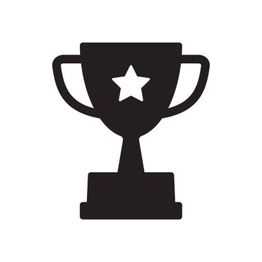 Kupa ikonu. Kupa, galibiyet kupası, zafer kupası ikonu. Web ve mobil için ödül sembolü işareti.