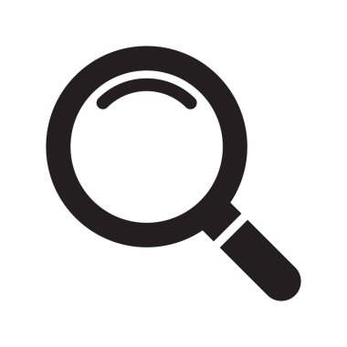 Büyüteç simgesi, vektör büyüteç ya da silindir işareti. Web arama simgesi.
