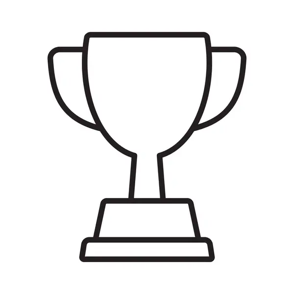 トロフィーラインアイコン トロフィーカップ 優勝カップ 勝利カップアイコン ウェブとモバイルの報酬シンボルサイン — ストックベクタ