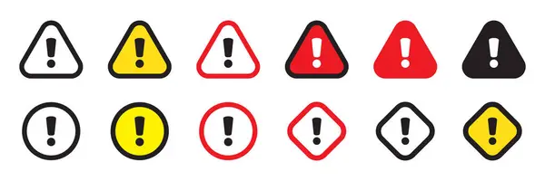 Σημάδια Προσοχής Κίνδυνος Προειδοποιητικό Σημάδι Σημάδι Προσοχής Εικονίδιο Κινδύνου Εικονίδιο — Διανυσματικό Αρχείο