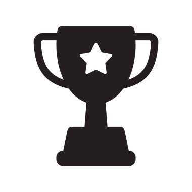 Kupa ikonu. Kupa, galibiyet kupası, zafer kupası ikonu. Web ve mobil için ödül sembolü işareti.