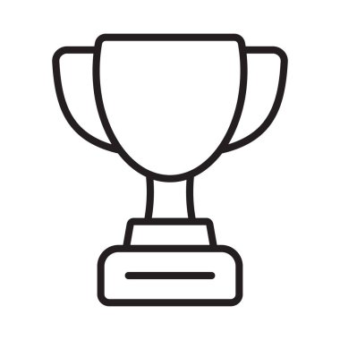 Ganimet çizgisi simgesi. Kupa, galibiyet kupası, zafer kupası ikonu. Web ve mobil için ödül sembolü işareti.