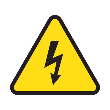 Yüksek gerilim işareti yıldırım ile