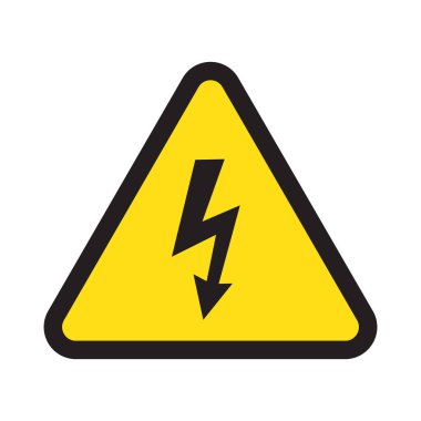 Yüksek gerilim işareti yıldırım ile