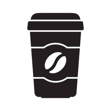 Sıcak kahve fincanı ikonu. Kağıt kahve fincanı simgesi beyaz arkaplanda izole.