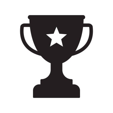 Kupa ikonu. Kupa, galibiyet kupası, zafer kupası ikonu. Web ve mobil için ödül sembolü işareti.