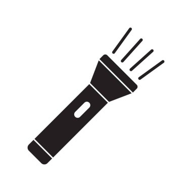 Web siteniz, cep telefonunuz, sunumunuz ve logo tasarımınız için el feneri simgesi.