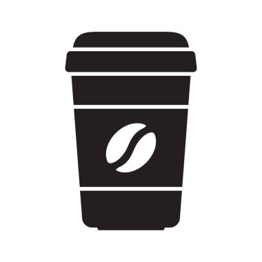 Kahve fincanı ikonu. Kağıt kahve fincanı simgesi beyaz arkaplanda izole.