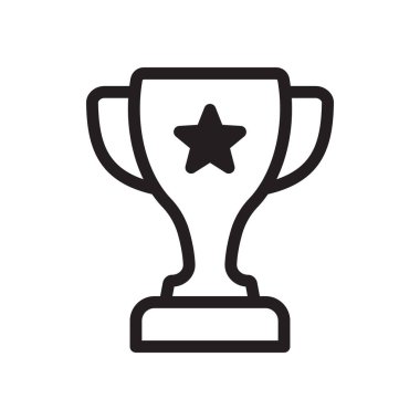 Kupa ikonu. Kupa, galibiyet kupası, zafer kupası ikonu. Web ve mobil için ödül sembolü işareti.