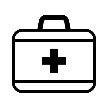 İlk yardım kutusu simgesi, tıbbi evrak çantası simgesi.