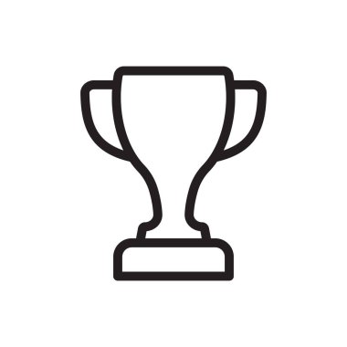 Kupa ikonu. Kupa, galibiyet kupası, zafer kupası ikonu. Web ve mobil için ödül sembolü işareti.