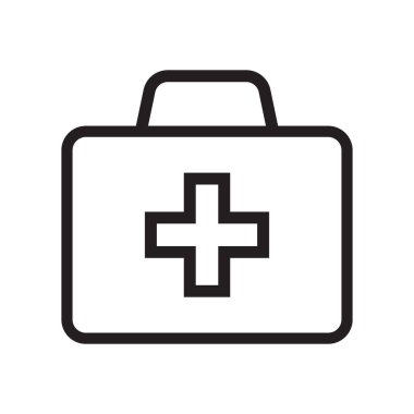 İlk yardım kutusu simgesi, tıbbi evrak çantası simgesi.
