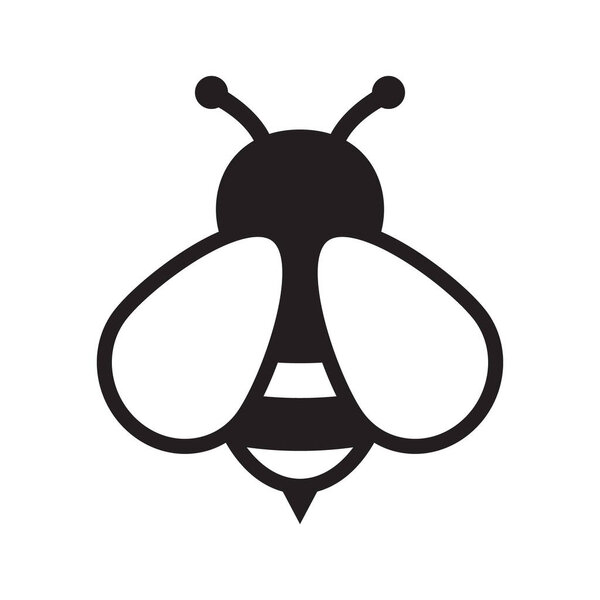 Медовая пчела. Характер насекомых. Мультяшная летающая пчела.