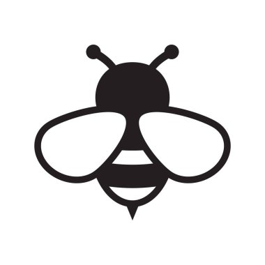 Bal arısı ikonu. Böcek karakteri. Çizgi film uçan arı.