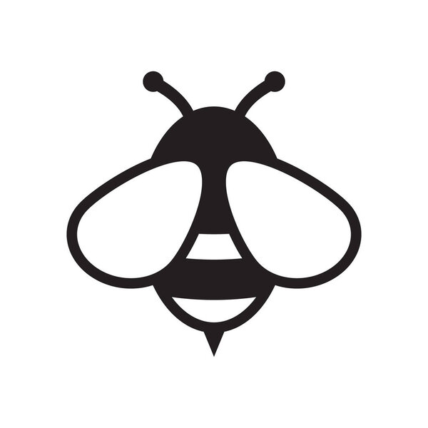 Медовая пчела. Характер насекомых. Мультяшная летающая пчела.