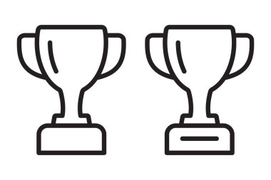 Kupa ikonu. Kupa, galibiyet kupası, zafer kupası ikonu. Web ve mobil için ödül sembolü işareti.