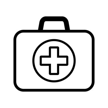 İlk yardım kutusu simgesi, tıbbi evrak çantası simgesi.