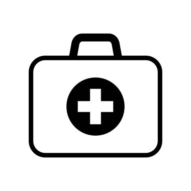 İlk yardım kutusu simgesi, tıbbi evrak çantası simgesi.