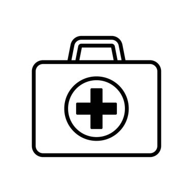 İlk yardım kutusu simgesi, tıbbi evrak çantası simgesi.