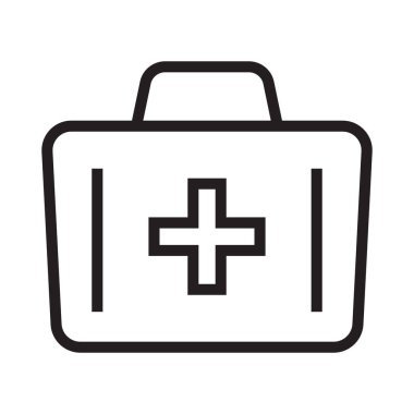 İlk yardım kutusu simgesi, tıbbi evrak çantası simgesi.
