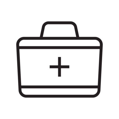 İlk yardım kutusu simgesi, tıbbi evrak çantası simgesi.