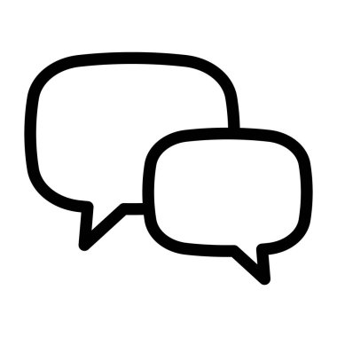 Sohbet ikonu. Konuşma balonu konuşma ikonu. Diyalog balonu simgesi.