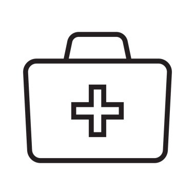 İlk yardım kutusu simgesi, tıbbi evrak çantası simgesi.