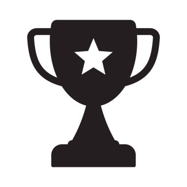 Kupa ikonu. Kupa, galibiyet kupası, zafer kupası ikonu. Web ve mobil için ödül sembolü işareti.