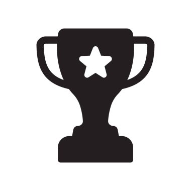 Kupa ikonu. Kupa, galibiyet kupası, zafer kupası ikonu. Web ve mobil için ödül sembolü işareti.