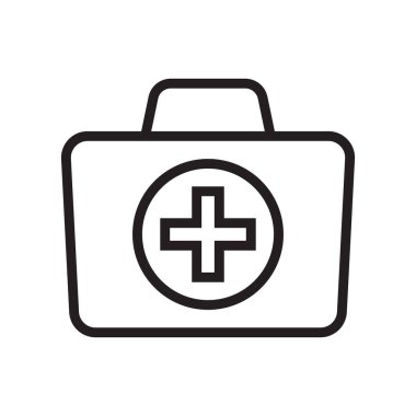 İlk yardım kutusu simgesi, tıbbi evrak çantası simgesi.