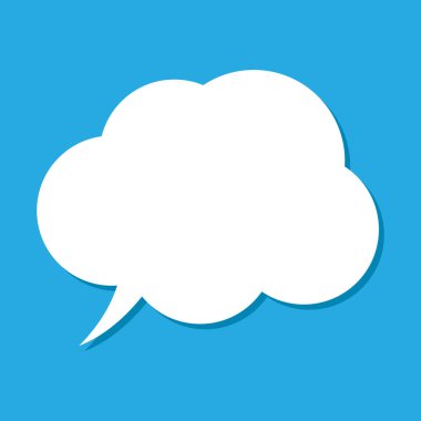 Düşünce balonu simgesi, uygulamalar ve web siteleri için düşünen bulut simgesi. Konuşma baloncukları. Baloncuk mesajı, çizgi film sohbet kutusu, mesaj kutusu.