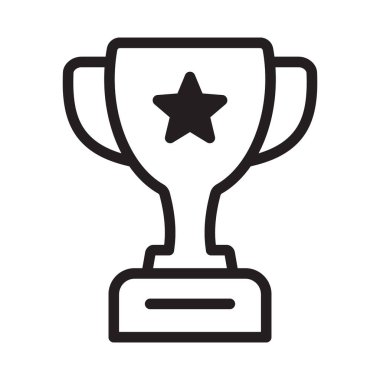 Kupa ikonu. Kupa, galibiyet kupası, zafer kupası ikonu. Web ve mobil için ödül sembolü işareti.