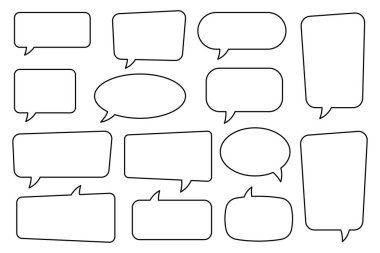 Konuşma balonu, konuşma balonu, sohbet balonu çizgisi uygulamalar ve web siteleri için resim simgesi.