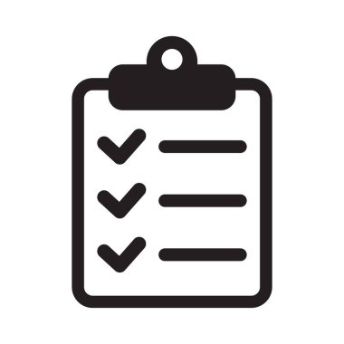 Pano simgesi. Onaylanmış bir belgenin onay listesi simgesi. Proje tamamlandı. Görev simgesi. Görev tamamlandı..