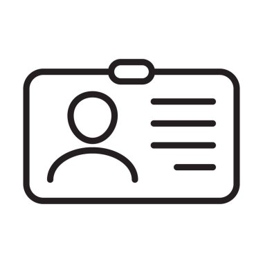 Kimlik kartı simgesi koleksiyonu. Çalışan katip kartı, ehliyet, kimlik kartı, personel kimlik kartı sembolü. Web sitesi ve mobil uygulama için tasarım.