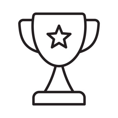 Kupa ikonu. Kupa, galibiyet kupası, zafer kupası ikonu. Web ve mobil için ödül sembolü işareti.