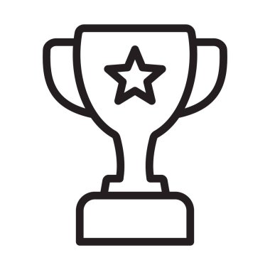 Kupa ikonu. Kupa, galibiyet kupası, zafer kupası ikonu. Web ve mobil için ödül sembolü işareti.