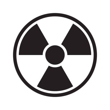 Radyasyon ikonu. Radyasyon işareti. Nükleer tehdit sembolü. Tehlikeli radyasyon. Tehlike uyarı simgesi. Nükleer güvenlik. Radyoaktif atık.