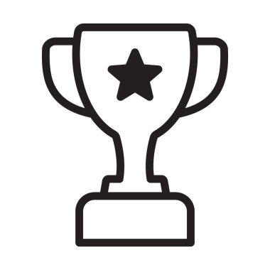 Kupa ikonu. Kupa, galibiyet kupası, zafer kupası ikonu. Web ve mobil için ödül sembolü işareti.