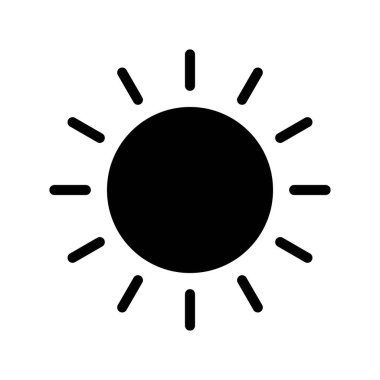 Güneş ay simgesi illüstrasyon izole vektör işareti sembolü.