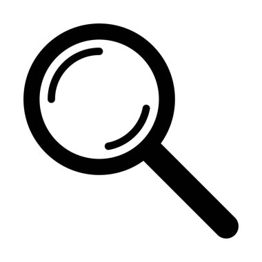 Büyüteç simgesi, büyüteç ya da silindir işareti. Web arama simgesi.