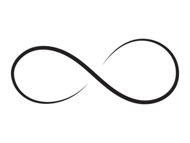 Hand drawn infinity symbol. Black infinity icon. Eternity, infinite, limitless and forever signs. clipart