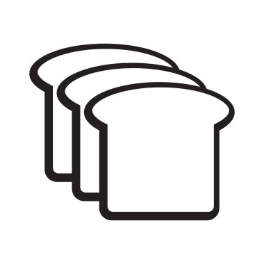 Ekmek dilimleri simgesi. Vektör simgeleri ayarlandı.